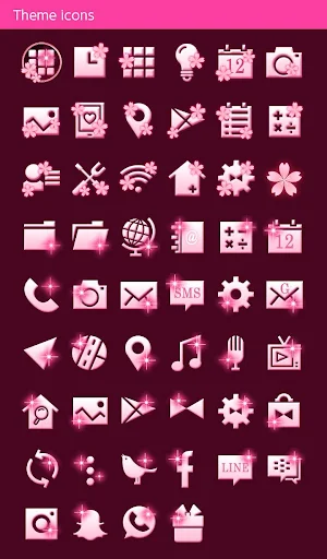 Cherry Night Theme +HOME Screenshot 3