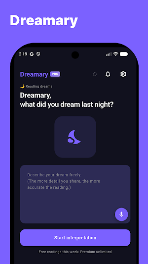 Dreamary: AI Dream Meaning Screenshot 1