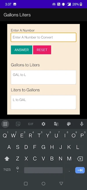 Gallons to Liters to Gallons Screenshot 3