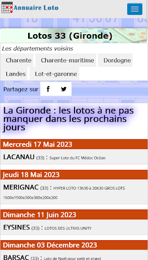 Annuaire des lotos Screenshot 1