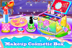 Makeup kit cakes : cosmetic box makeup cake games Screenshot 0