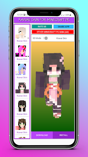 Kawaii Skin for Minecraft PE Screenshot 2