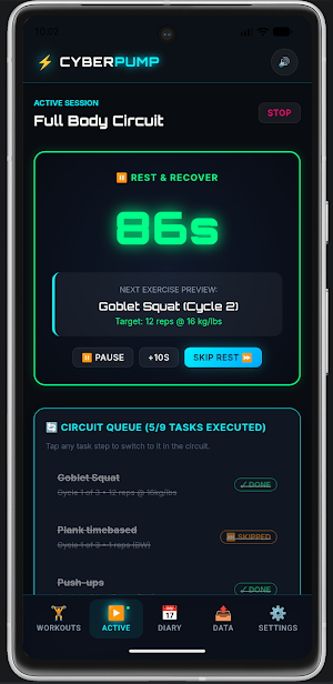 CYBERPUMP: Gym Workout Logger Screenshot 3