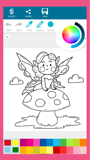 Kawaii Fairy Coloring Book Screenshot 0