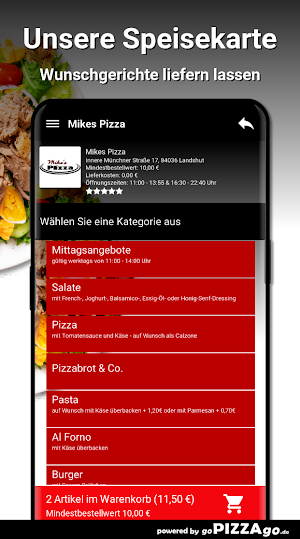 Mikes Pizza Landshut Screenshot 3