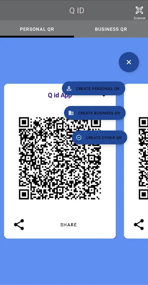 Q id - QR Code , VCard Creator Screenshot 0
