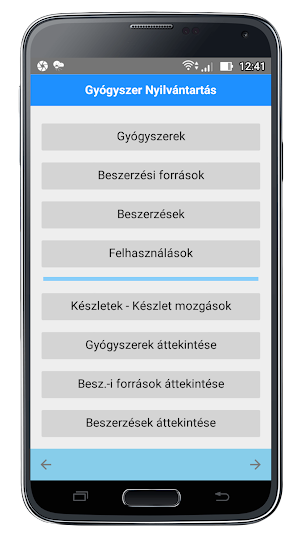Gyógyszer Nyilvántartó Screenshot 1