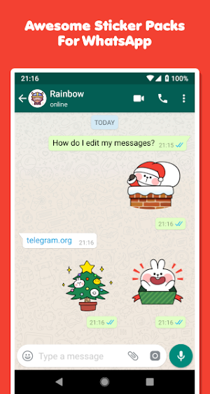 Christmas Rabbit Stickers Screenshot 1