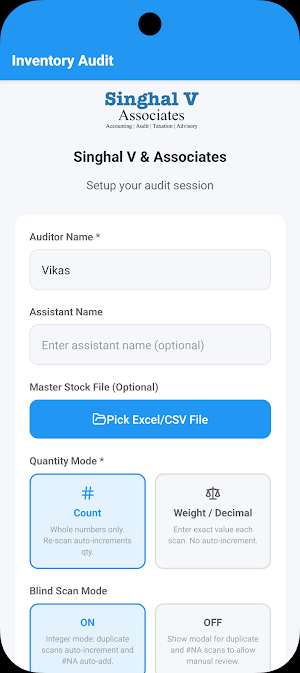 Singhal V Associates - Audit Screenshot 0