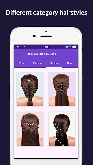 Hairstyles step by step easy, offline - DIY Screenshot 1