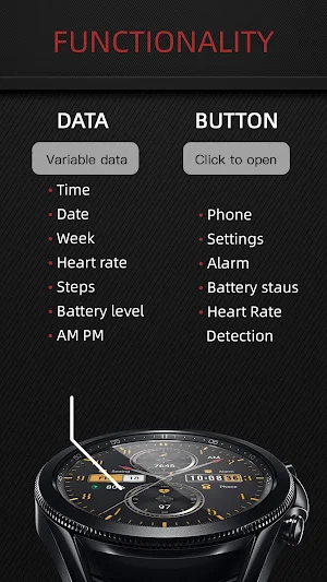 ZKin WatchFace Business Orange Screenshot 1