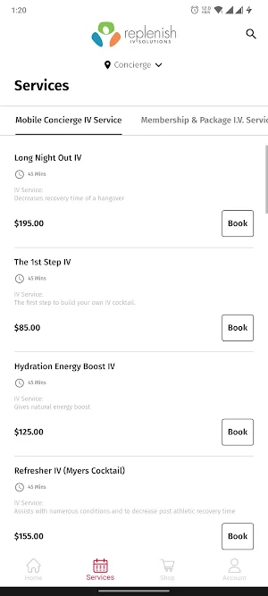 Replenish IV Solutions Screenshot 1