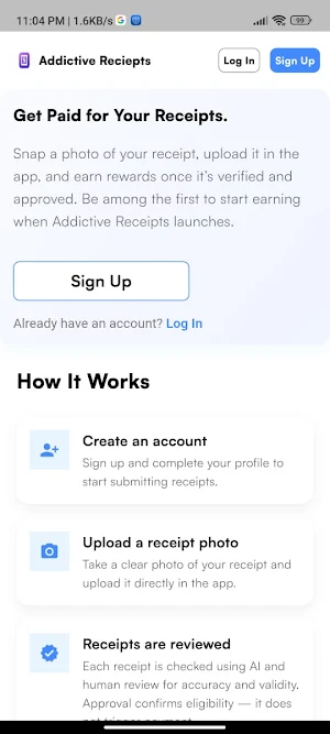 Addictive Receipts Screenshot 3