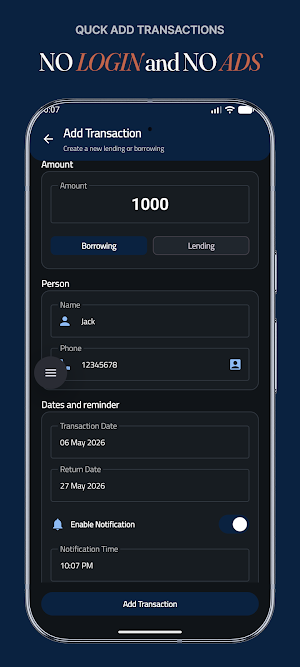 LoanLog: Debt & IOU Tracker Screenshot 1