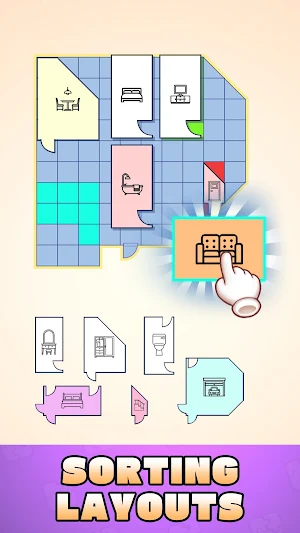 Layout Sort: Perfect Rooms Screenshot 0