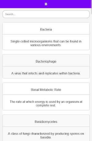 Biology Dictionary Screenshot 2