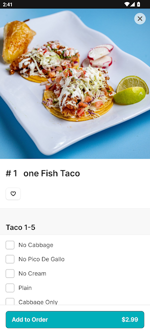 Baja California Tacos Screenshot 2