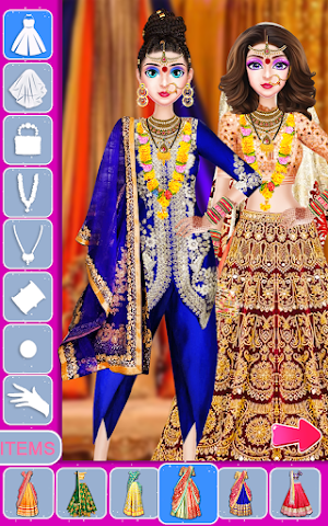 Indian Stylist Bride Dress up & Makeup Beauty Game Screenshot 2