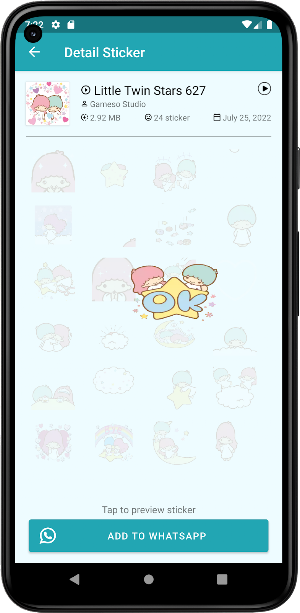 Little Twin Star WASticker GIF Screenshot 3