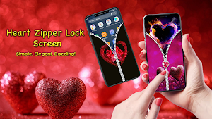 Heart Zipper Lock Screen Screenshot 3