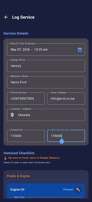 Aftokinitou- Car Service Card Screenshot 3