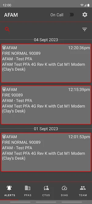 AFAM AlarmTech Screenshot 1