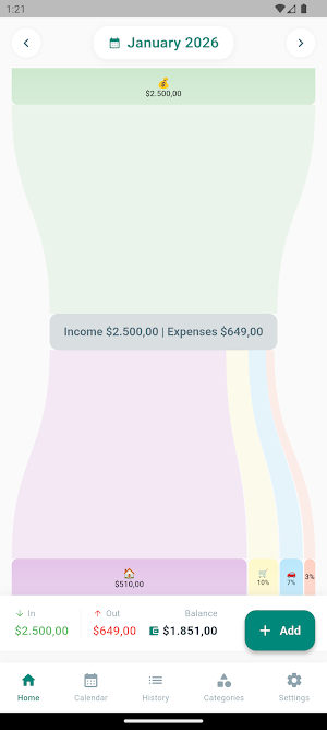 Waterfall: Simple Budgeting Screenshot 0