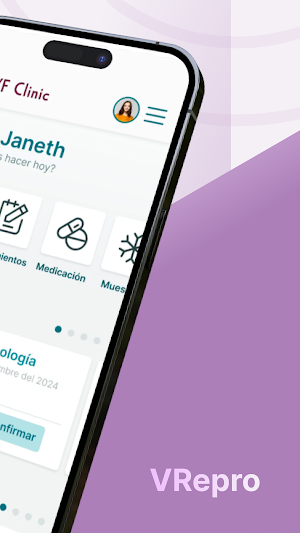 VRepro Patient Portal Screenshot 1