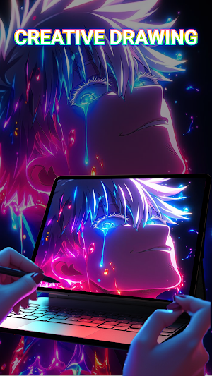 Neon Draw - Glow Art Drawing Screenshot 2