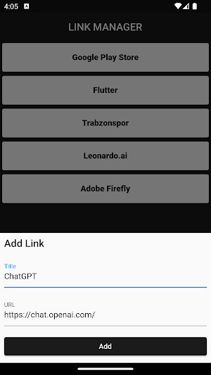 Link Manager Screenshot 0