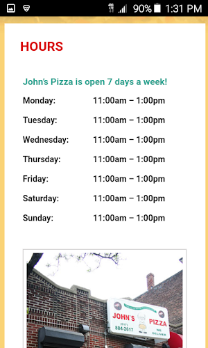 John's Pizza Screenshot 3