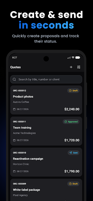 Quick Quote Screenshot 1