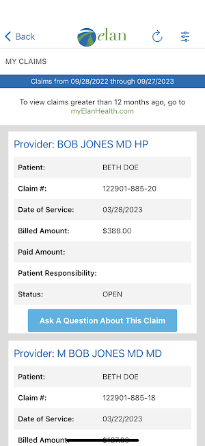 myElanHealth Mobile Screenshot 2