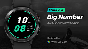 Moepaw Big Number Watch face Screenshot 0