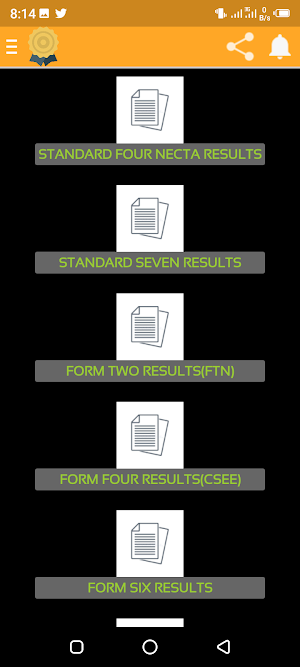 ALL NECTA RESULTS Screenshot 2