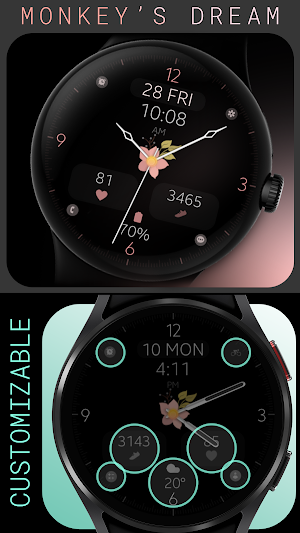 Minimal Flower watch face Screenshot 0