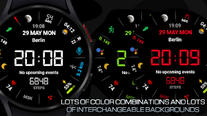 Retro LCD Black watch face Screenshot 3