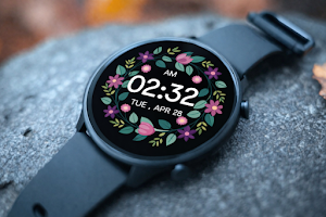 Floral Wreath MinimalWatchFace Screenshot 2