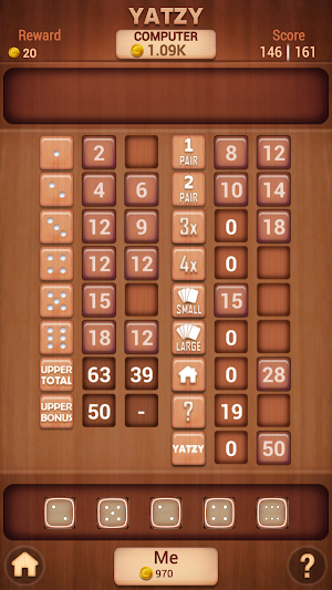 Yatzy Classic Dice Board game Screenshot 2
