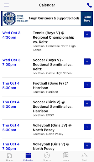 Castle High School Athletics - Indiana Screenshot 2