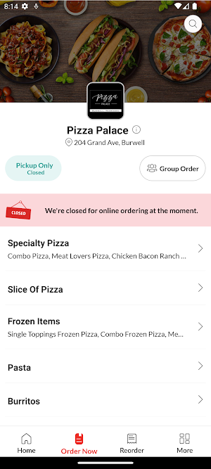 Pizza Palace Burwell Screenshot 1