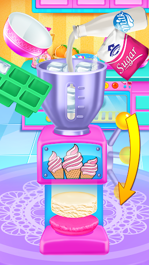 Rainbow Ice Cream Sandwich Maker🌈 Ice Cream Shop Screenshot 3