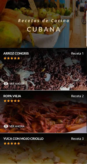 Recetas de Cocina Cubana Screenshot 0