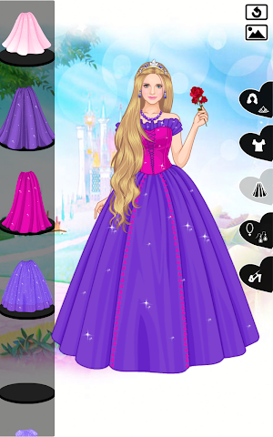 Long Golden Hair Princess Dress up game Screenshot 3