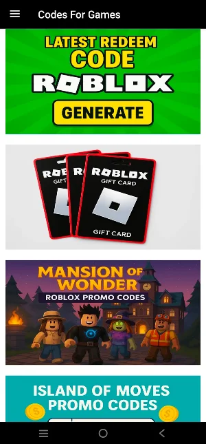 Codes For Roblox Games Screenshot 2
