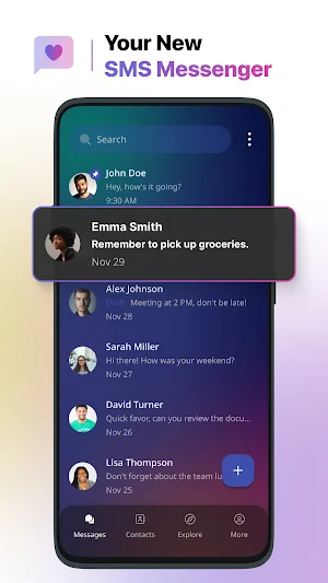 Messenger SMS - Color Messages Screenshot 0
