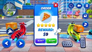 Food delivery boy bike game Screenshot 1