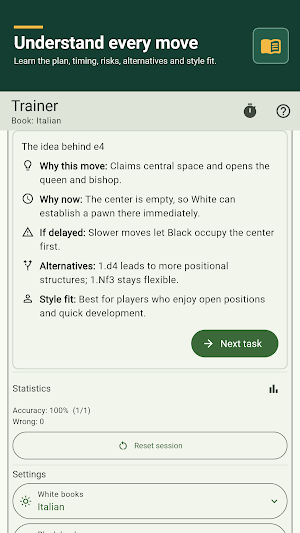 Chess Opening Trainer Screenshot 2