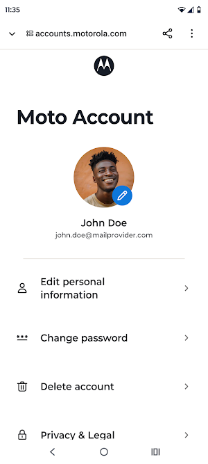 Moto Account Screenshot 3