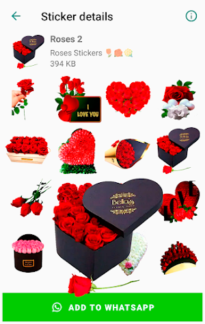 Roses stickers for WhatsApp Screenshot 3